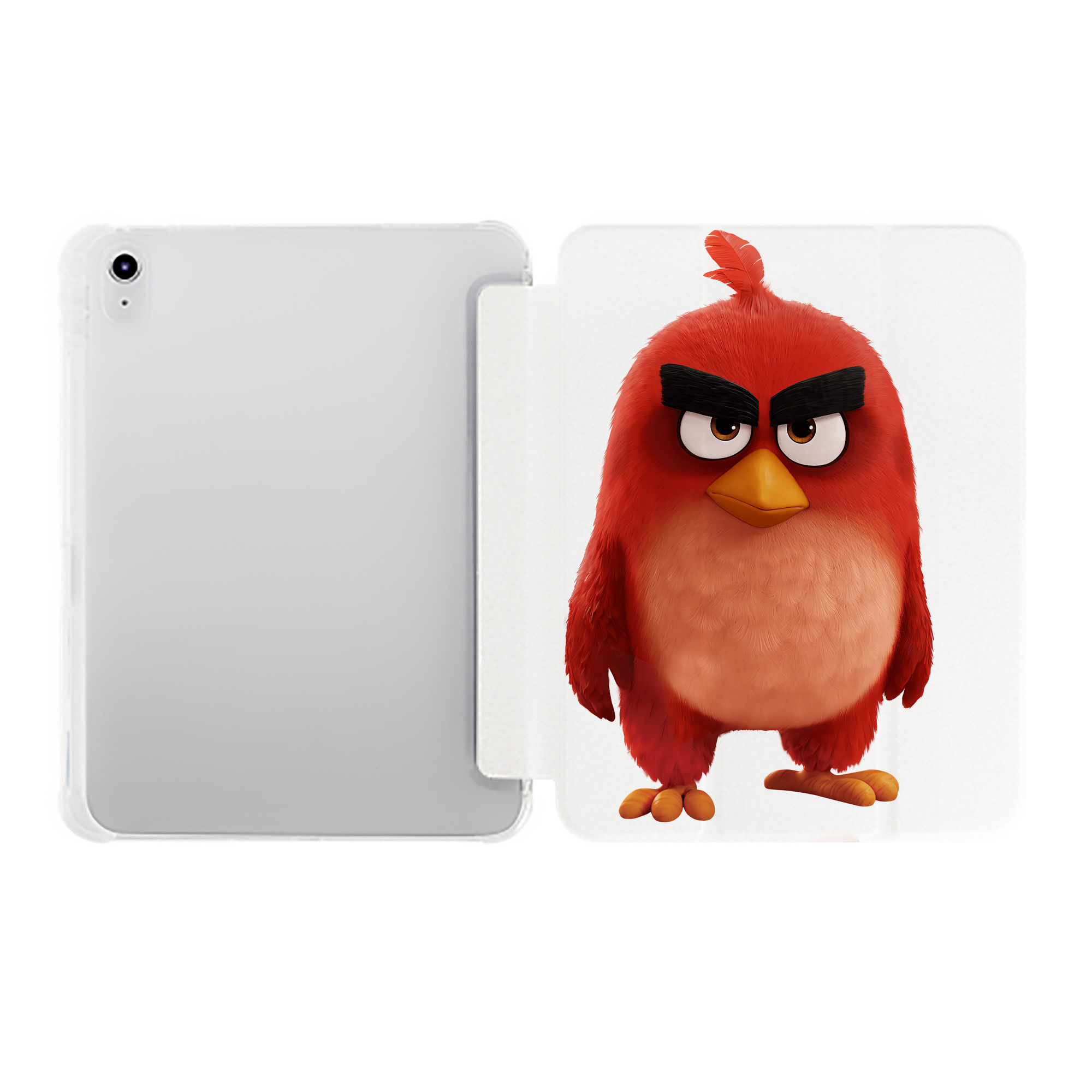 （画像用） Angry Birds アングリーバード IPad ケース ペン収納付き 三つ折りスタンド PUレザー×シリコン 対応機種9.5/10.5/10.9インチ